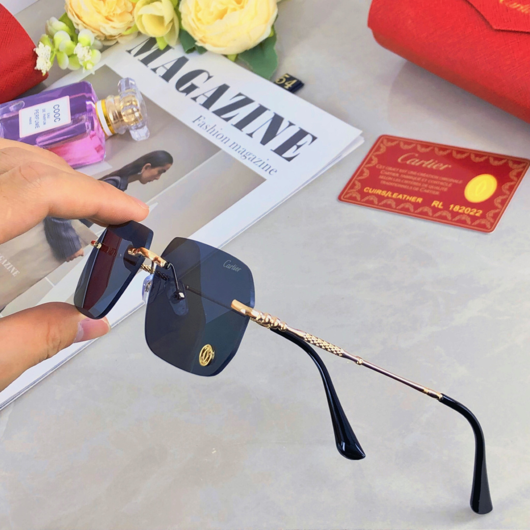 NO:367283,Cartie*2025 high-end feel frameless edge-cut sunglasses for women, light luxury fashion sunglasses, UV sunglasses, men's glasses, sunglasses, glasses, cartier19860909Cartie*2025款高级感无框切边墨镜女轻奢时尚太阳眼镜防紫外线遮阳墨镜男眼镜墨镜太阳镜,眼镜,cartier,glasses