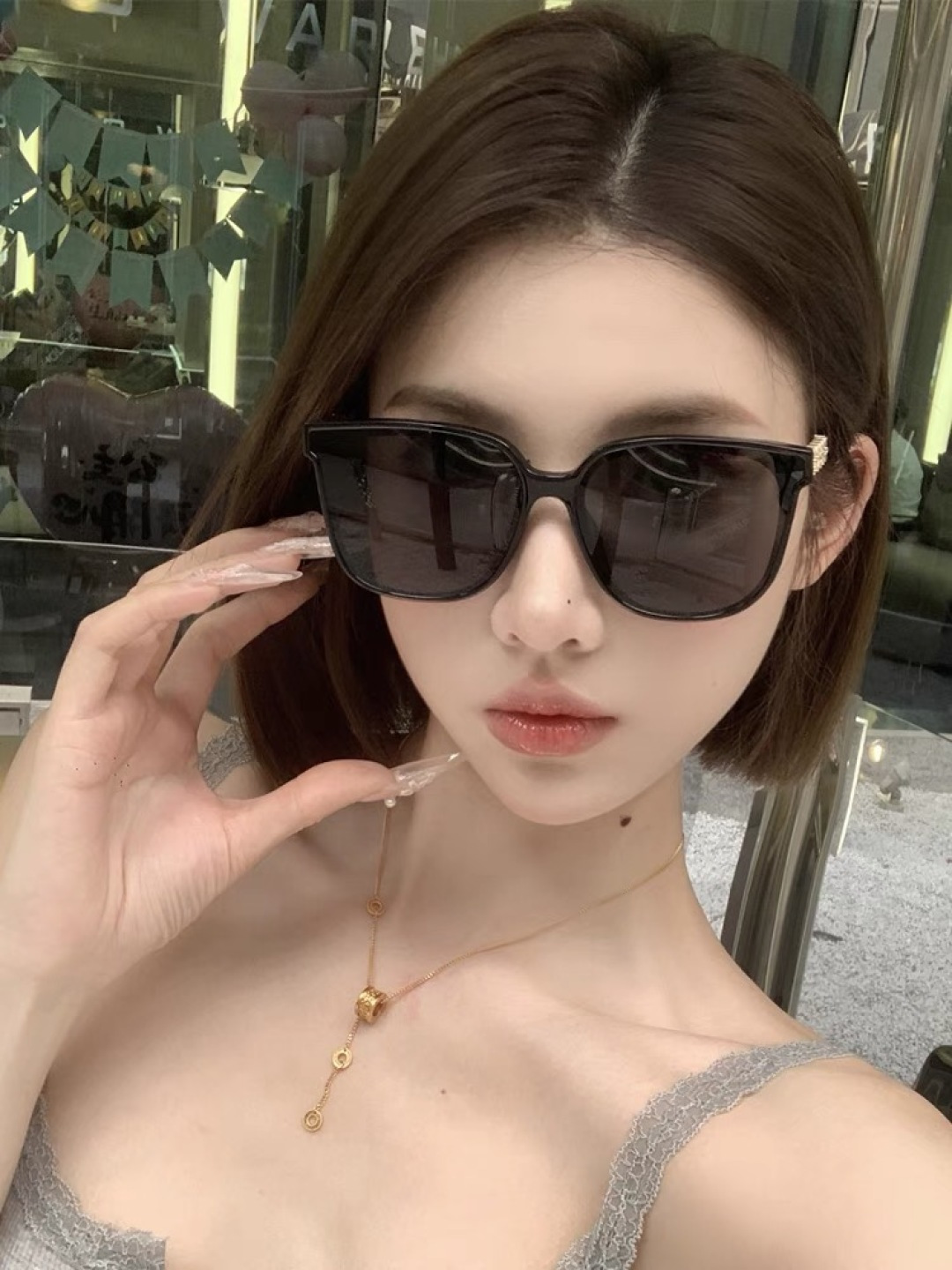 NO:367269,Dio*2025 new temple metal square frame fashion sunglasses for women driving commuting versatile sunglasses high-end small glasses sunglasses sunglasses, glasses, dior19860909Dio*2025新款镜腿金属方框时尚墨镜女开车通勤百搭太阳镜高级感小眼镜墨镜太阳镜,眼镜,dior,glasses