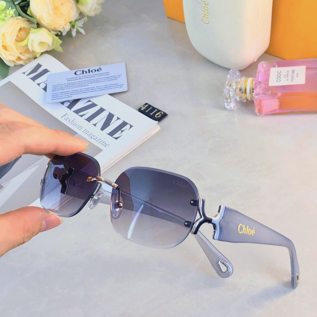 NO:367313,Chlo* metal frameless square sunglasses temples high-end sunglasses hot girl European and American millennial style fashionable concave glasses sunglasses, glasses, chloe19860909Chlo*金属无框方形墨镜镜腿高级感太阳镜辣妹欧美千禧风时髦凹造型眼镜墨镜太阳镜,眼镜,chloe,glasses
