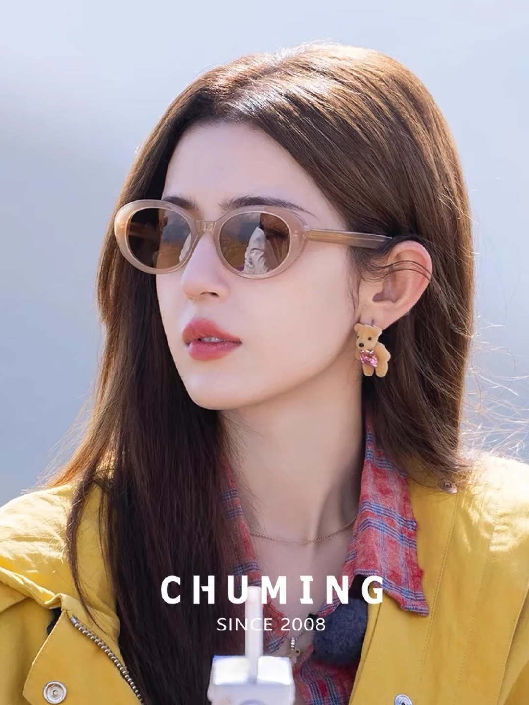 。。Chane*欧美潮流椭圆小墨镜明星同款ins海边度假时尚炫酷蹦迪太阳镜