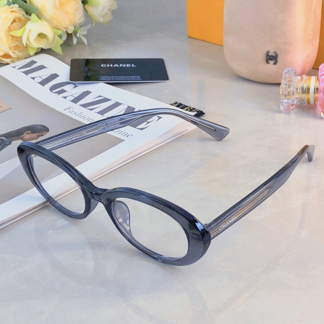 。。Chane*欧美风嘻哈眼镜女潮2025网红素颜拍照猫眼眼镜框可配近视度数