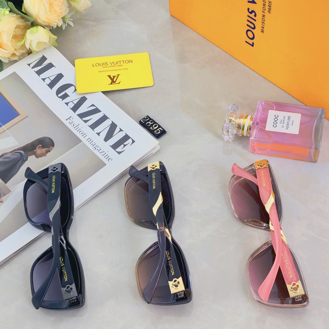 。。Louis vuitto*复古方形百搭黑色墨镜女网红高级感方圆脸显瘦太阳眼镜防晒