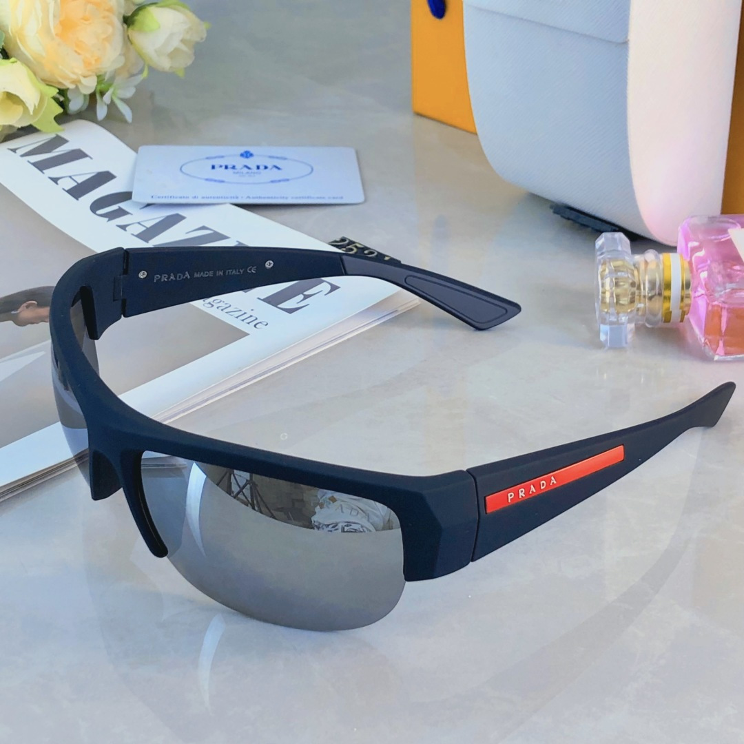 。。Prad*简约方形太阳镜Ins旅行防晒时尚墨镜 男女开车运动护目镜