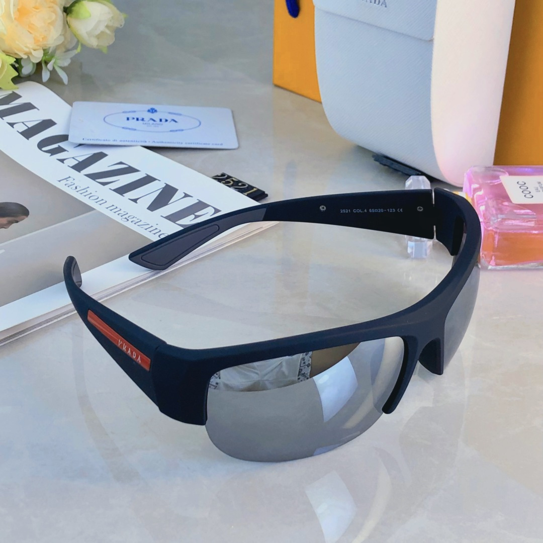 。。Prad*简约方形太阳镜Ins旅行防晒时尚墨镜 男女开车运动护目镜