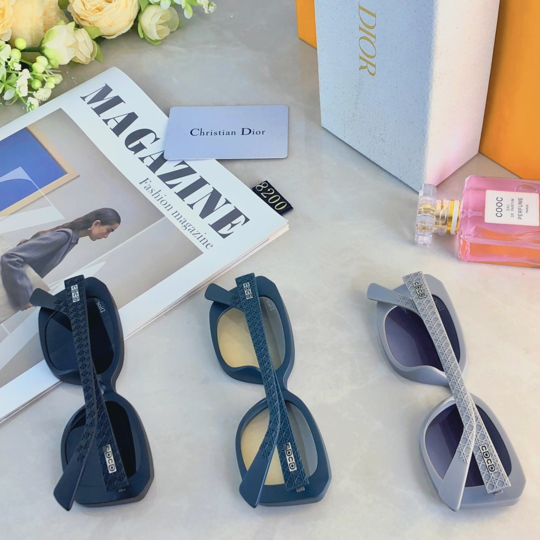 。。Dio*新款墨镜女方框开车驾驶旅游防晒街拍个性遮阳高清太阳眼镜