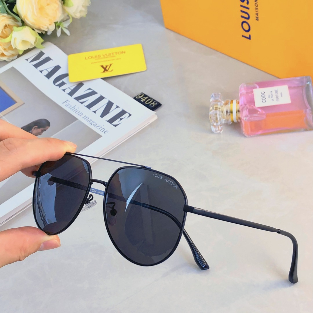 。。Louis vuitto*高级感飞行员偏光太阳镜男士墨镜女款眼睛开车专用双梁蛤蟆镜驾驶