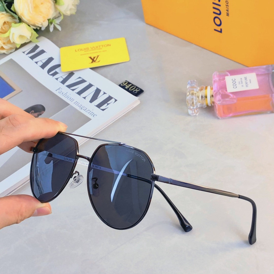 。。Louis vuitto*高级感飞行员偏光太阳镜男士墨镜女款眼睛开车专用双梁蛤蟆镜驾驶