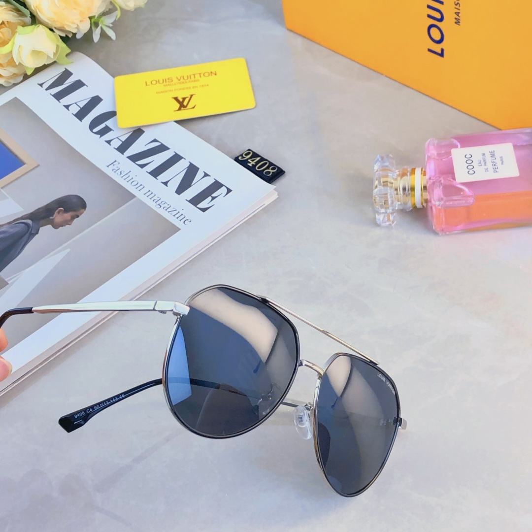 。。Louis vuitto*高级感飞行员偏光太阳镜男士墨镜女款眼睛开车专用双梁蛤蟆镜驾驶