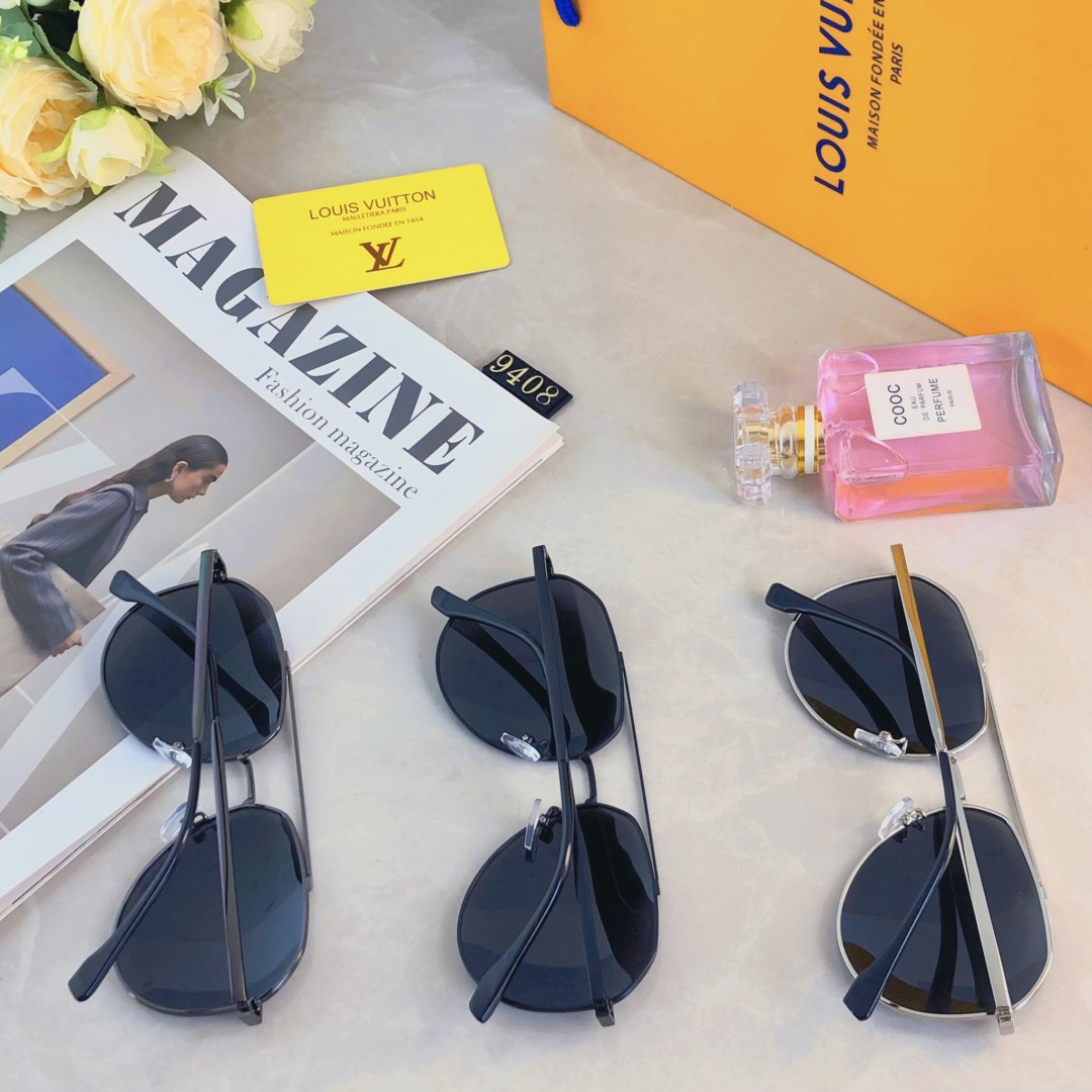 。。Louis vuitto*高级感飞行员偏光太阳镜男士墨镜女款眼睛开车专用双梁蛤蟆镜驾驶