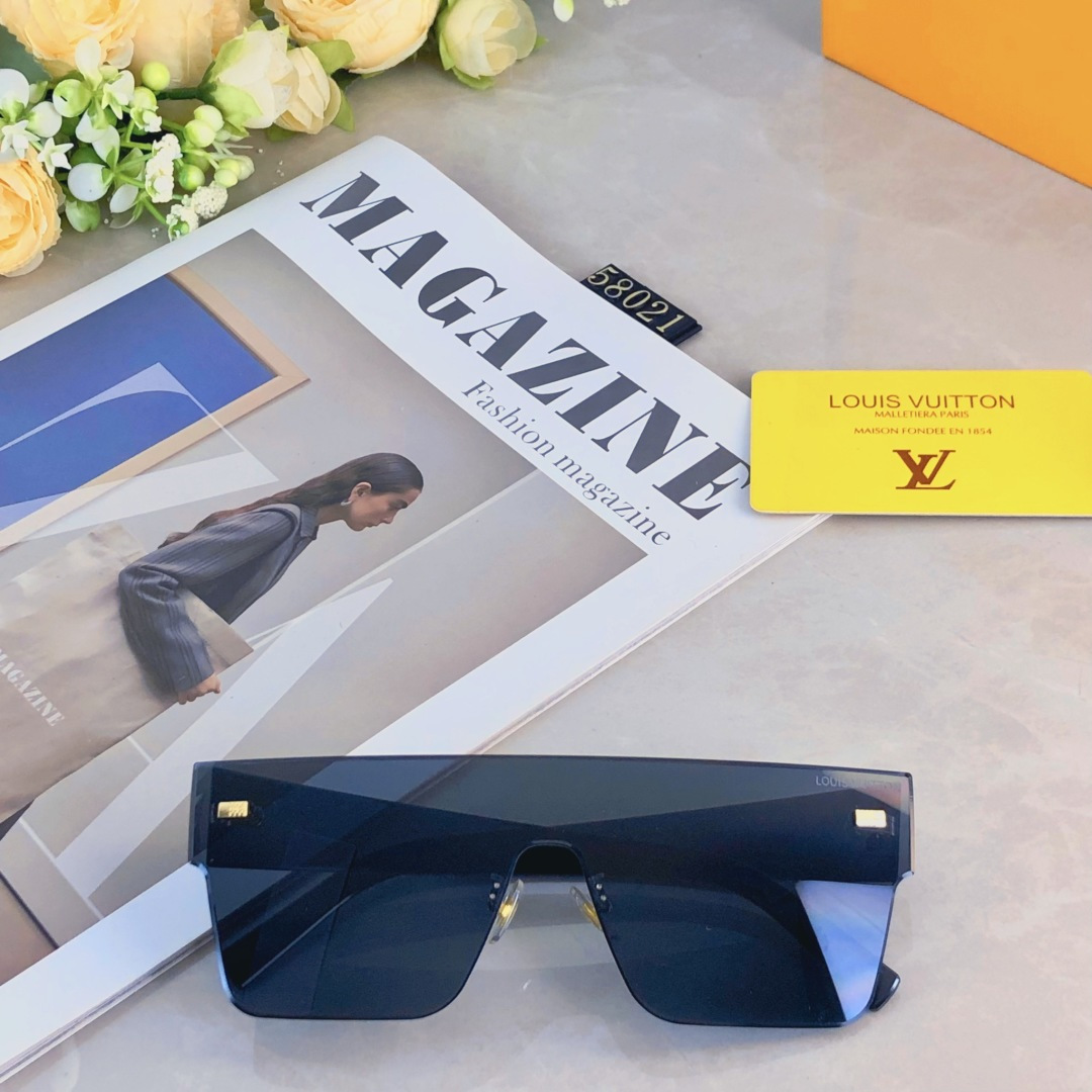 。。Louis vuitto*欧美个性超大框防风护目连体墨镜女遮脸显脸小眼镜防紫外线太阳镜