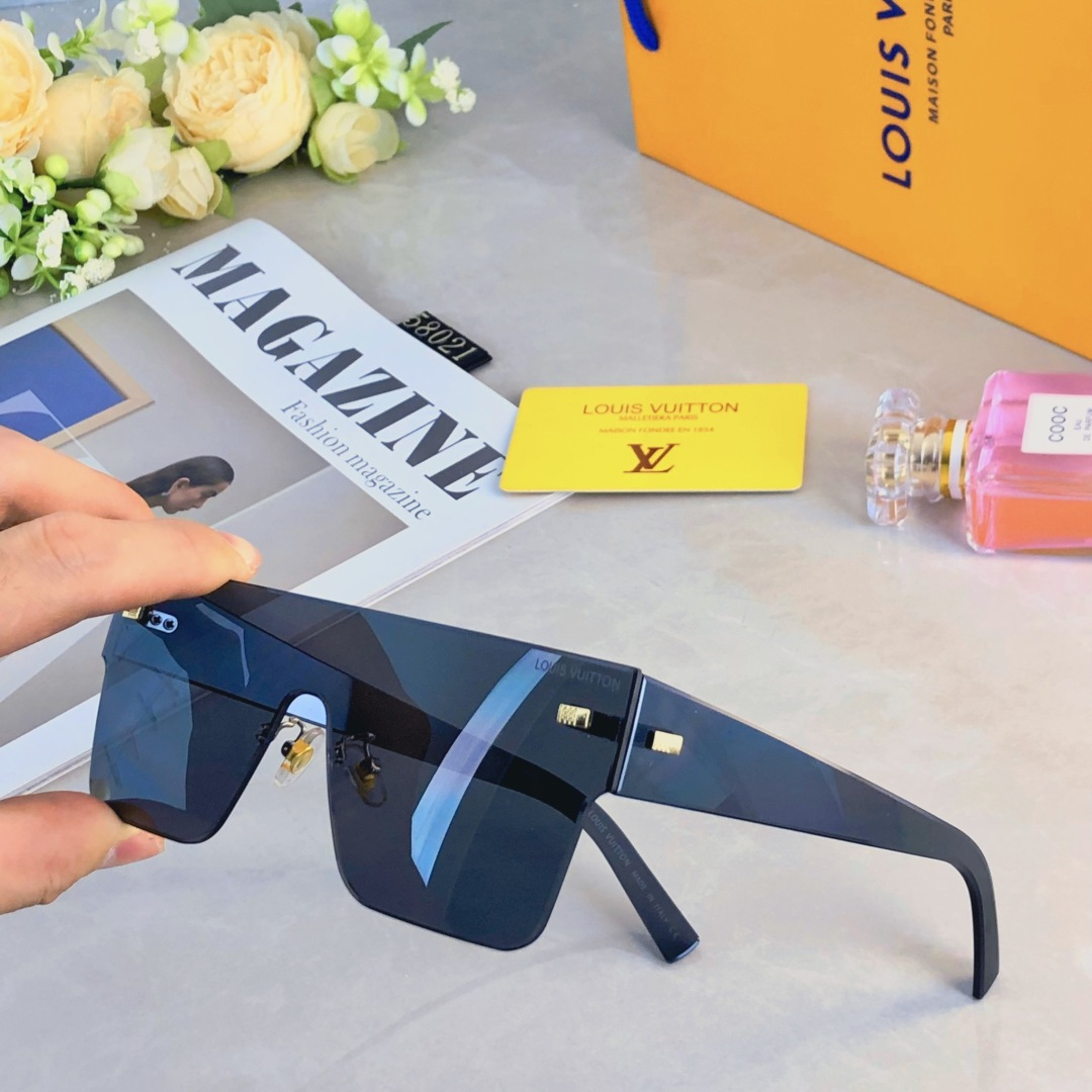 。。Louis vuitto*欧美个性超大框防风护目连体墨镜女遮脸显脸小眼镜防紫外线太阳镜