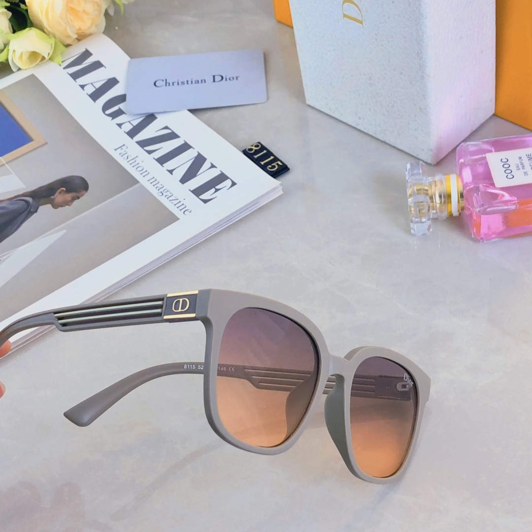 。。Dio*太阳镜高级感时尚方框墨镜复古街拍简约防紫外线太阳眼镜