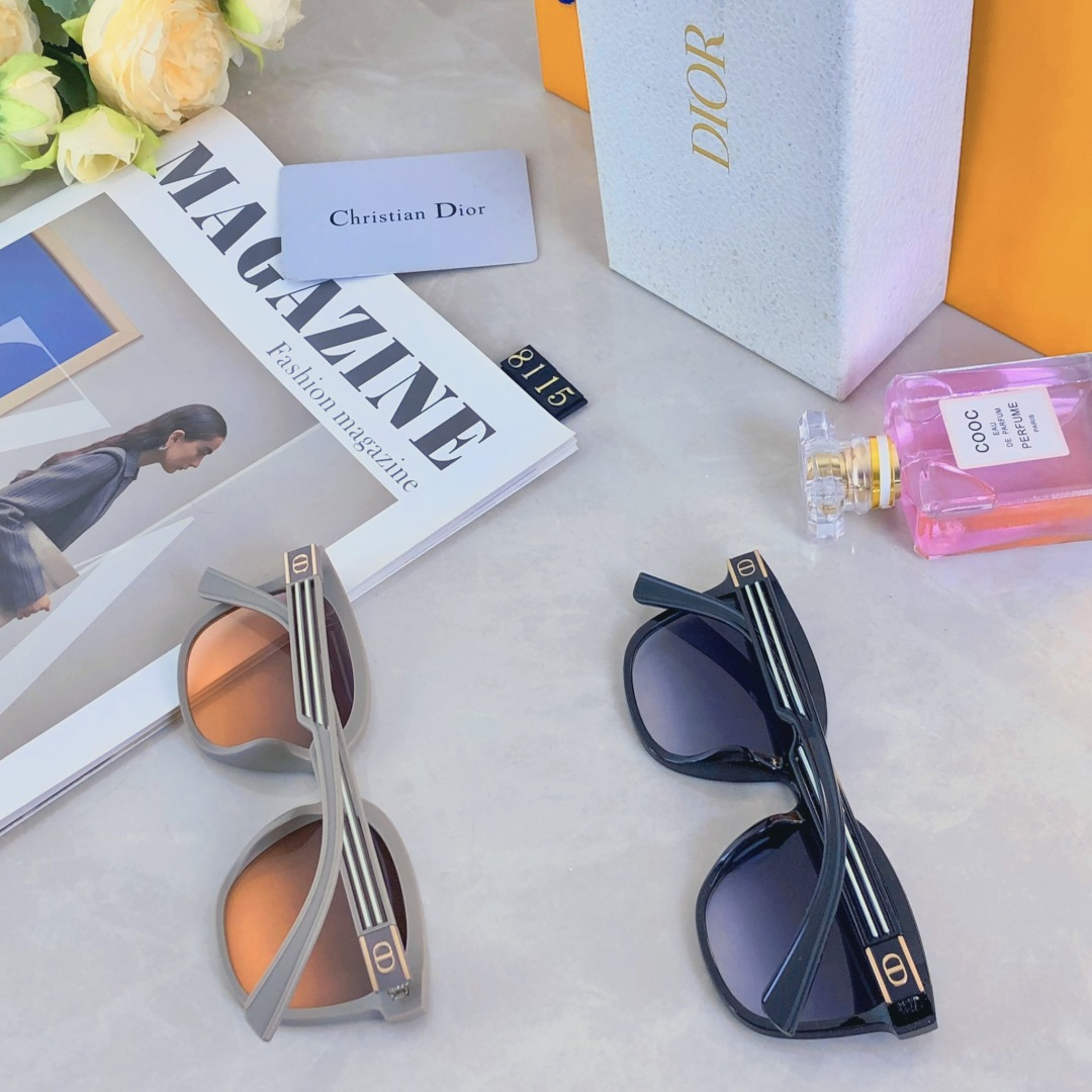 。。Dio*太阳镜高级感时尚方框墨镜复古街拍简约防紫外线太阳眼镜