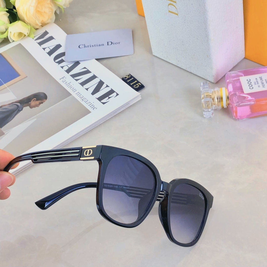 。。Dio*太阳镜高级感时尚方框墨镜复古街拍简约防紫外线太阳眼镜