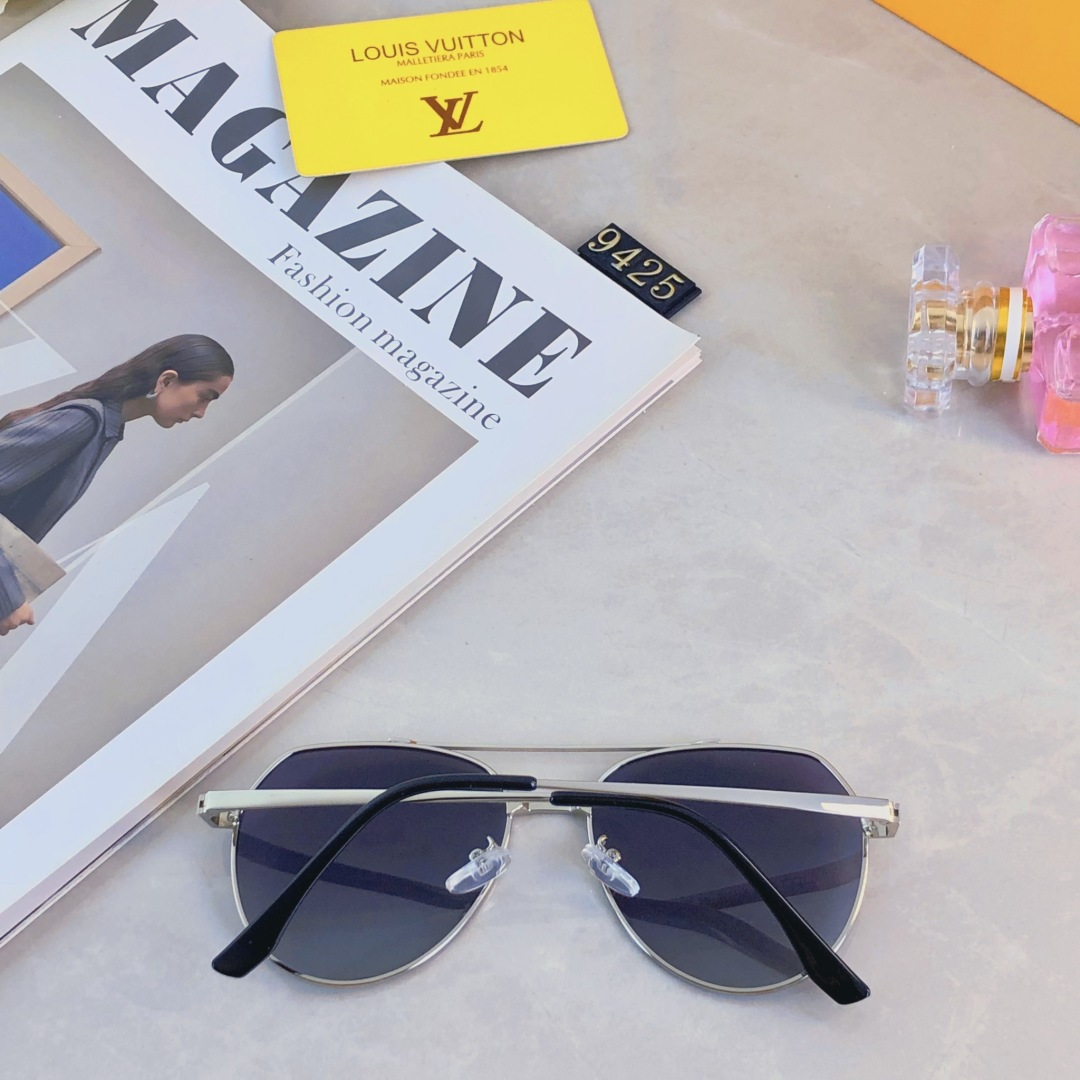。。Louis vuitto*时尚潮流飞行员蛤蟆镜新款金属框偏光太阳镜男开车墨镜防紫外线