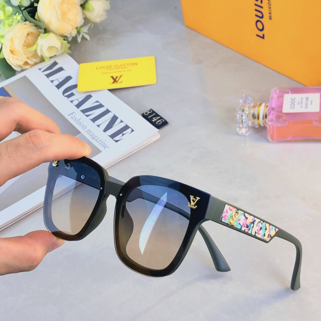 。。Louis vuitto*素颜百搭韩版时尚新款太阳眼镜欧美旅行拍照防紫外线遮阳潮墨镜