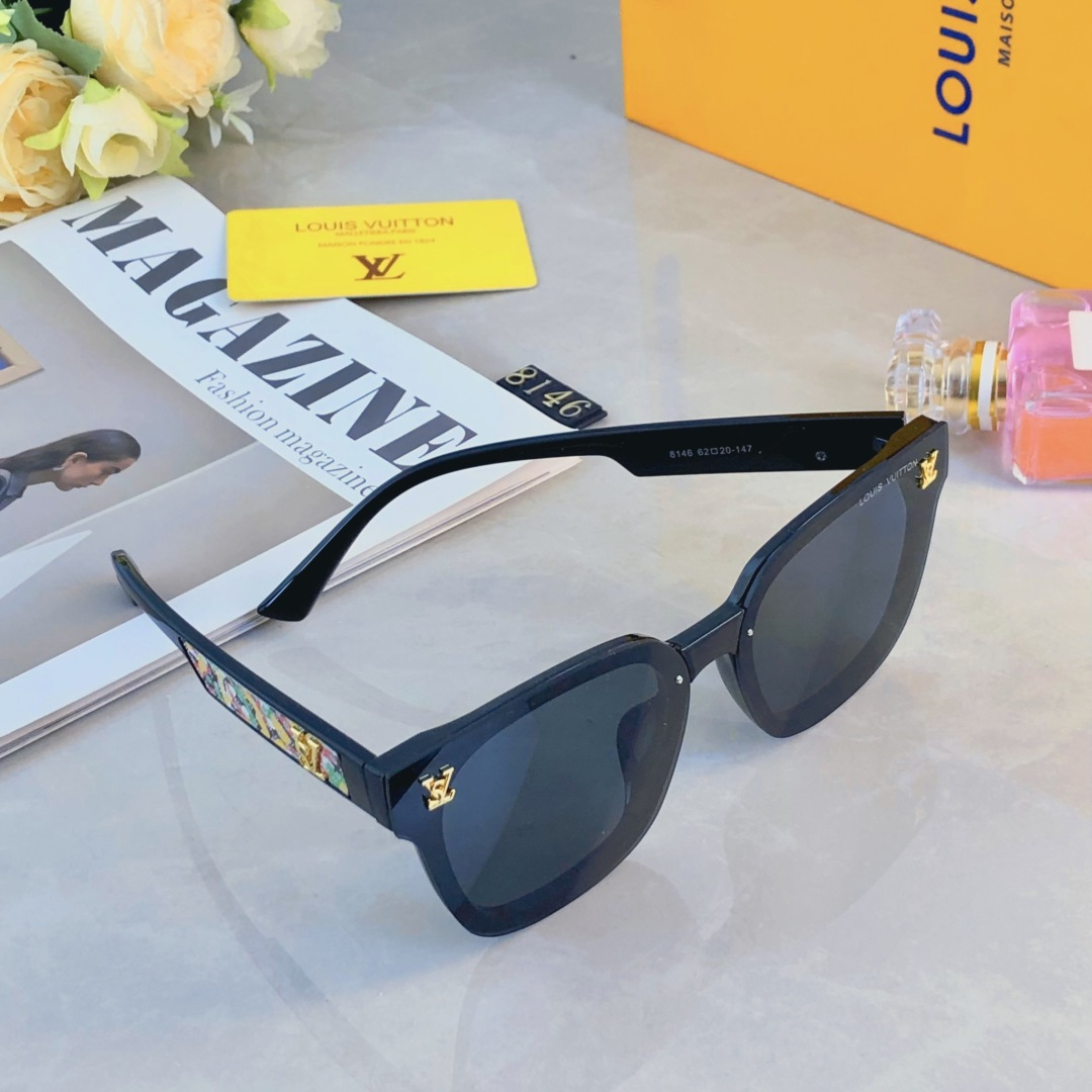 。。Louis vuitto*素颜百搭韩版时尚新款太阳眼镜欧美旅行拍照防紫外线遮阳潮墨镜