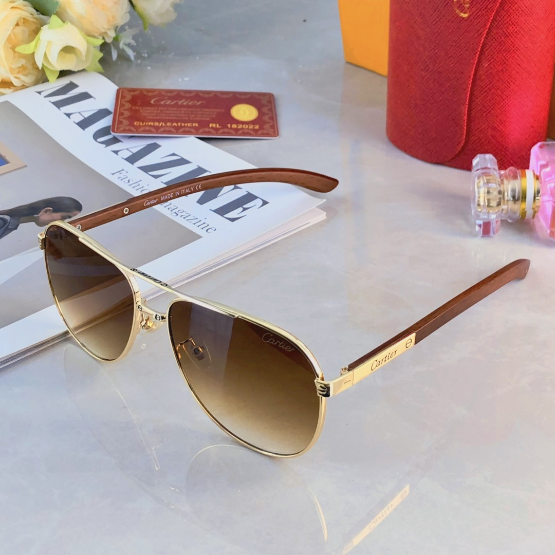 。。Cartie*新款男士时尚一体片太阳镜 个性豹子头装饰金属墨镜 户外骑行遮阳