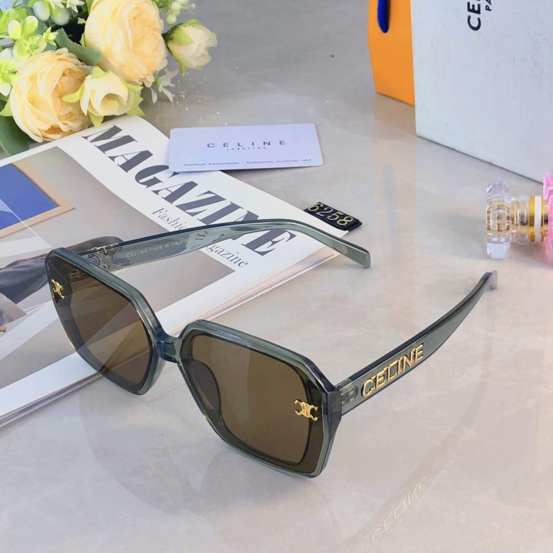 。。Celin*顶奢新款潮流方框墨镜高级感百搭防紫外线太阳眼镜