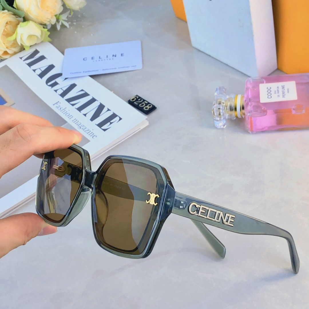 。。Celin*顶奢新款潮流方框墨镜高级感百搭防紫外线太阳眼镜