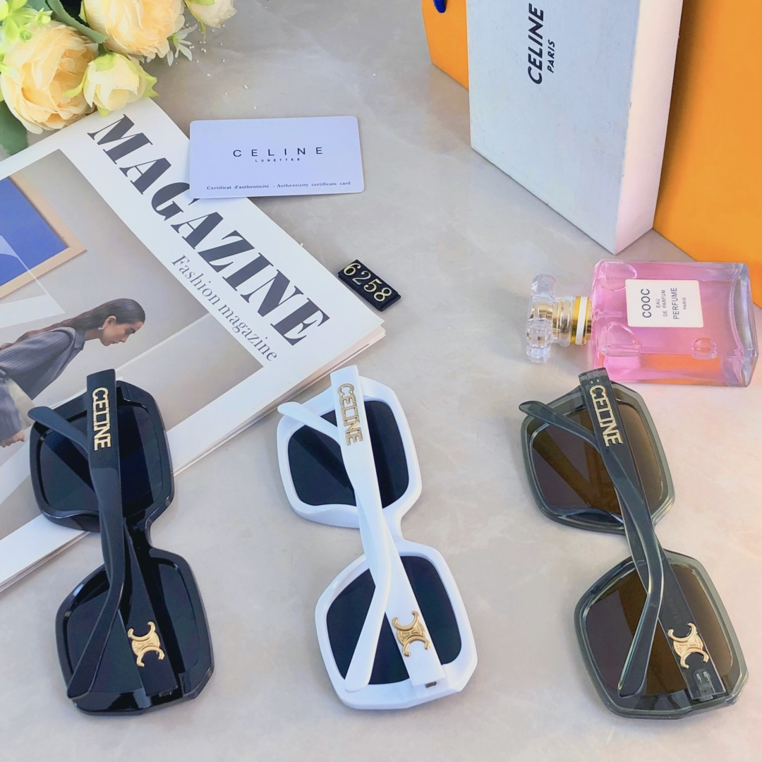 。。Celin*顶奢新款潮流方框墨镜高级感百搭防紫外线太阳眼镜