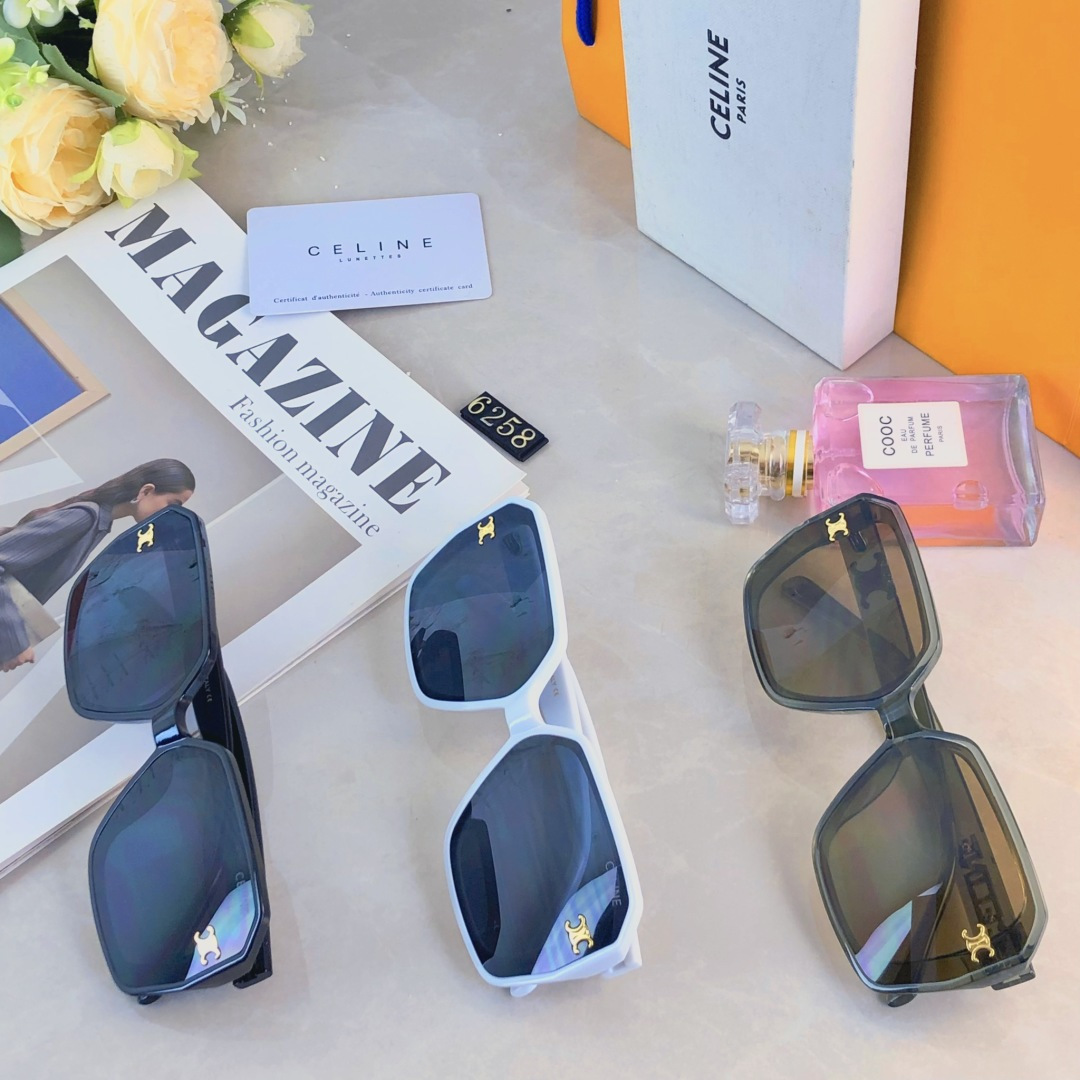 。。Celin*顶奢新款潮流方框墨镜高级感百搭防紫外线太阳眼镜