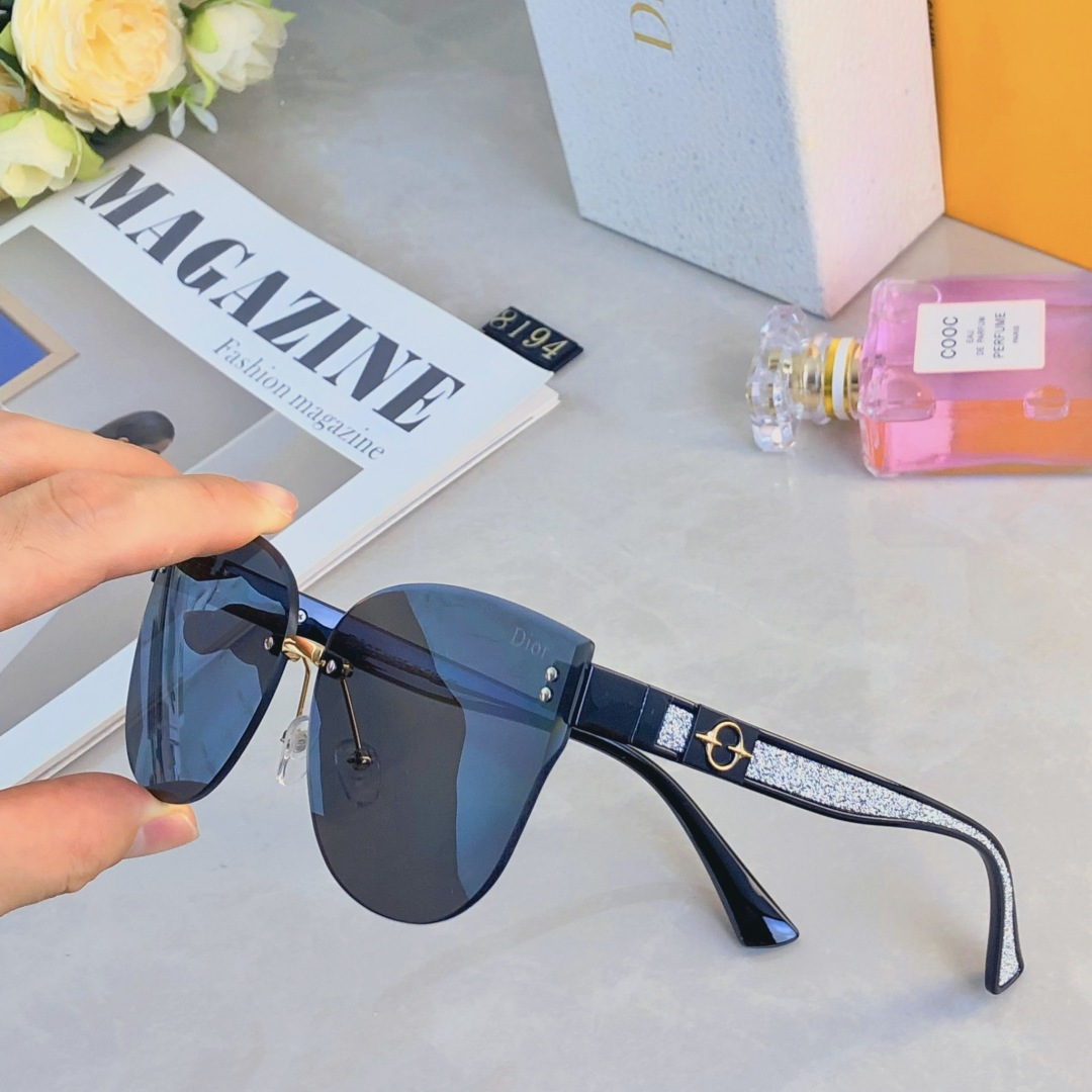 。。Dio*2025新款高级感无框大脸太阳镜女潮防晒防紫外线渐变色墨镜开车镜