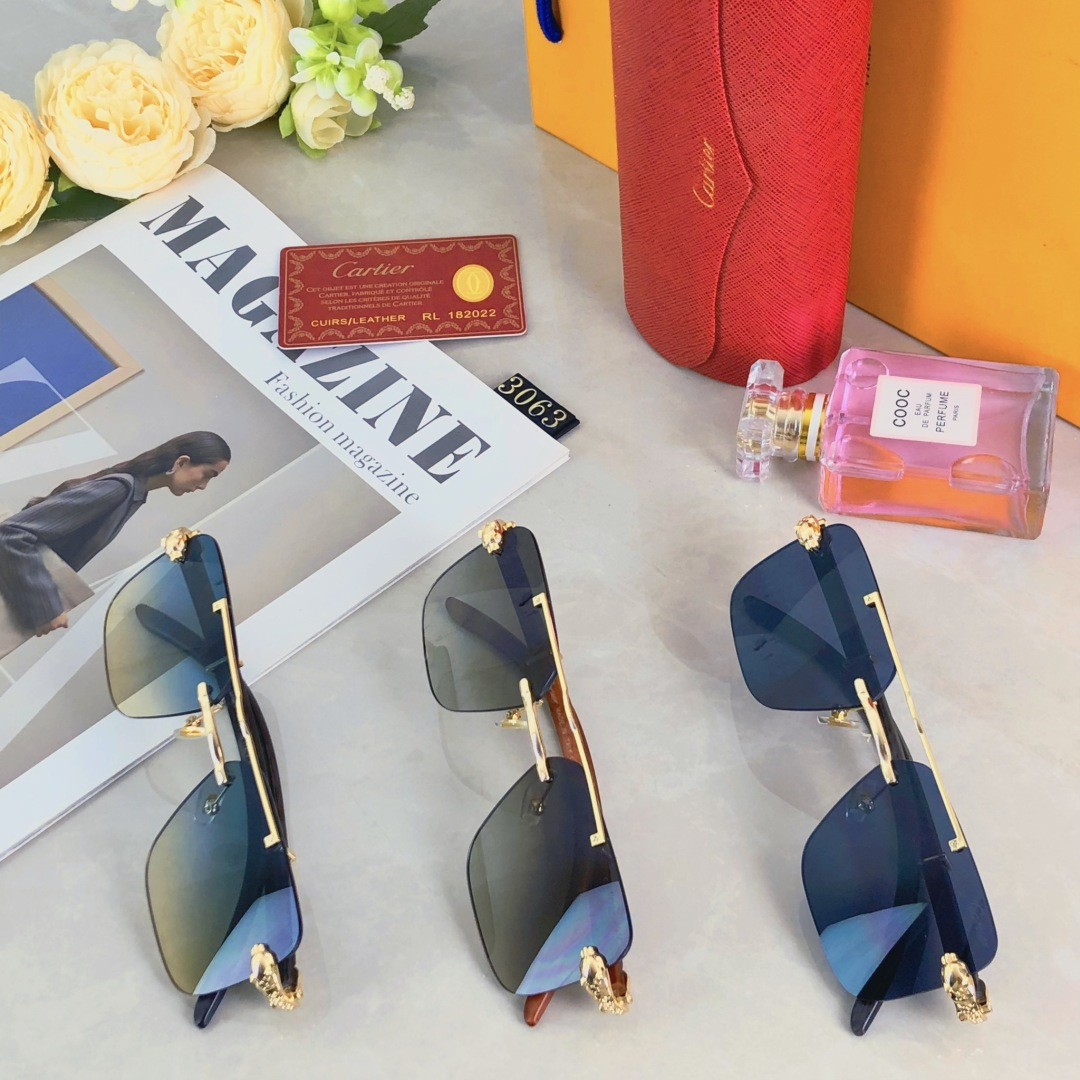 。。Cartie*时尚新款太阳眼镜高品质高质感百搭潮酷遮阳无框大气