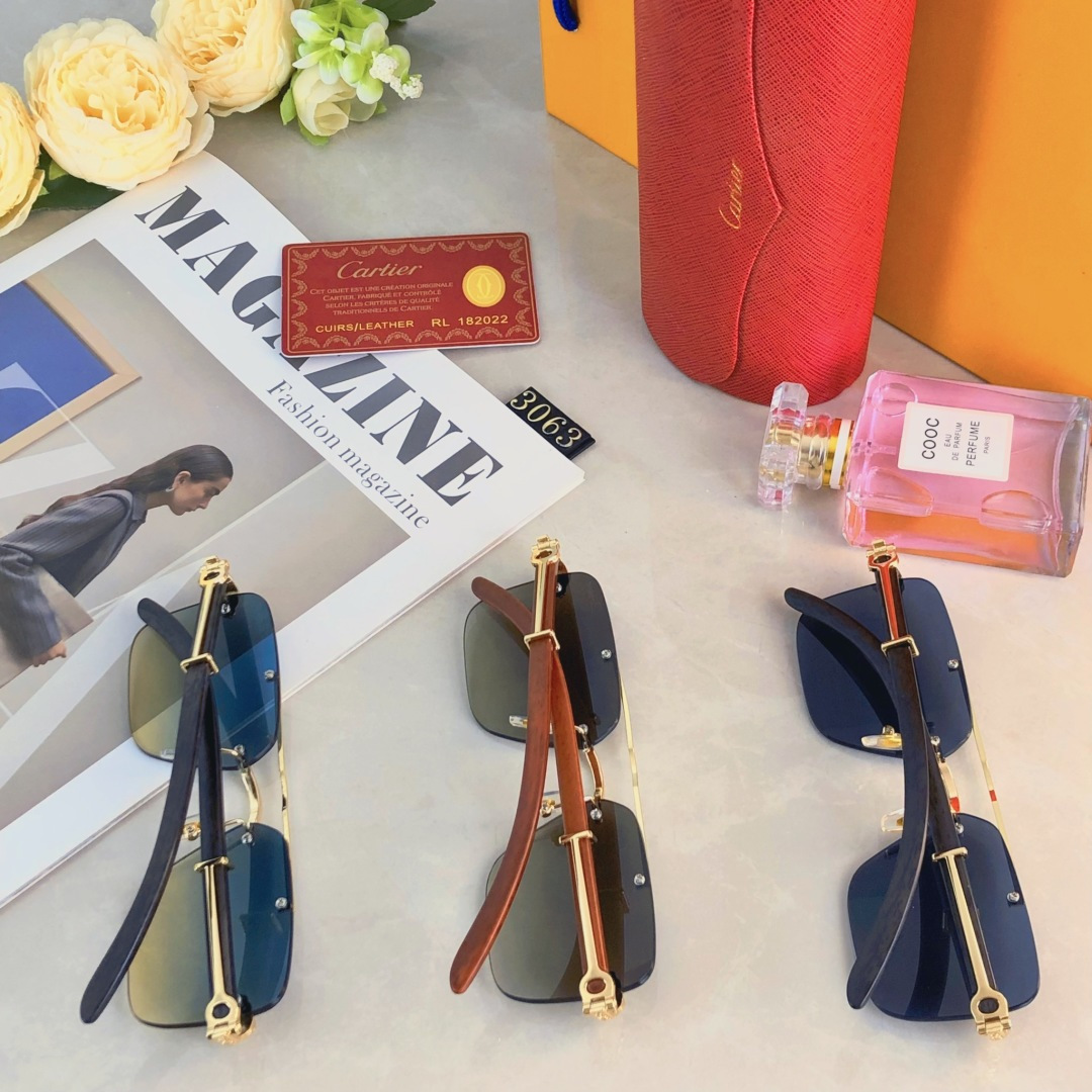 。。Cartie*时尚新款太阳眼镜高品质高质感百搭潮酷遮阳无框大气