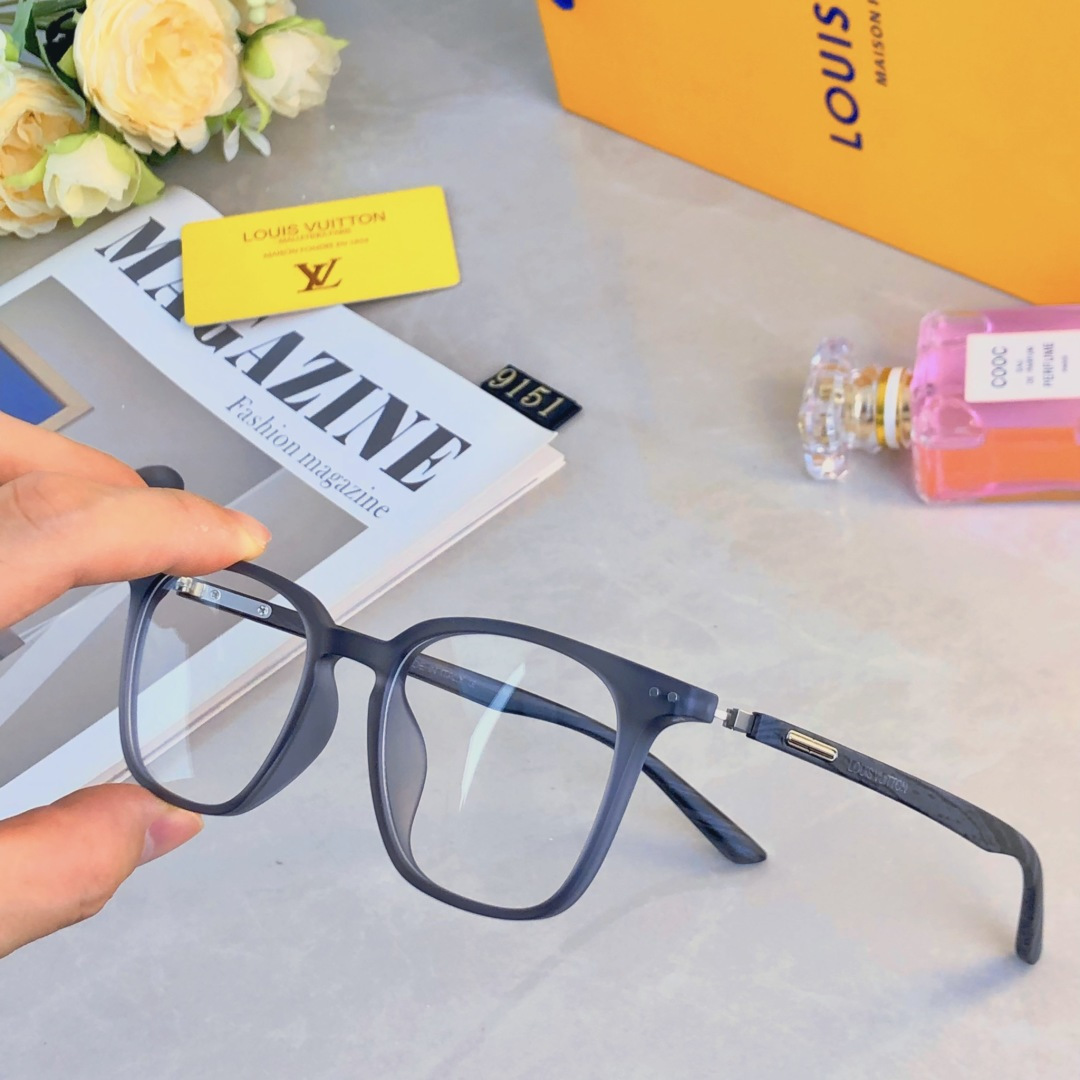 。。Louis vuitto*复古木纹眼镜框素颜防蓝光眼镜大框平光镜显脸小框架近视可配度数