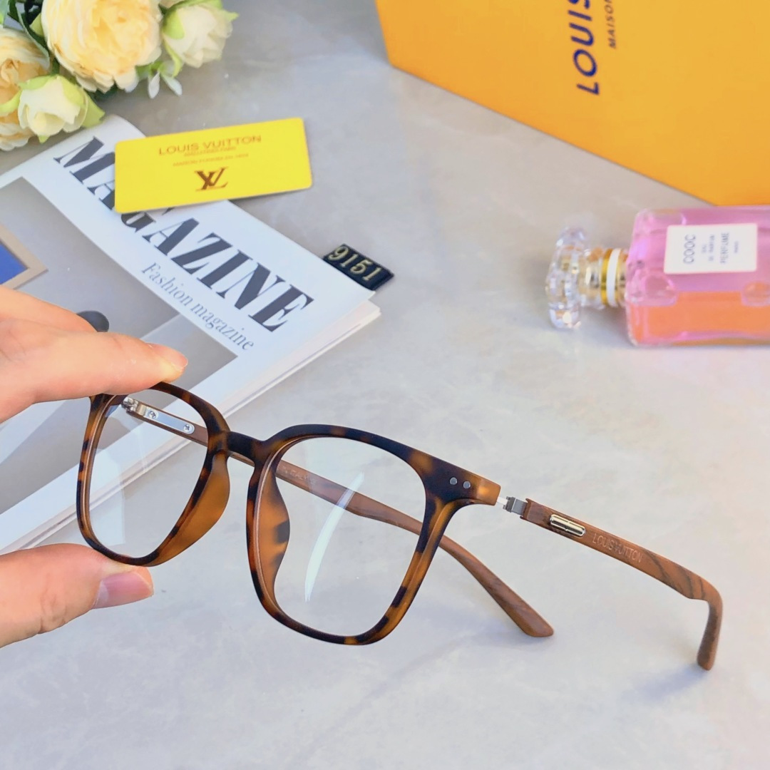 。。Louis vuitto*复古木纹眼镜框素颜防蓝光眼镜大框平光镜显脸小框架近视可配度数