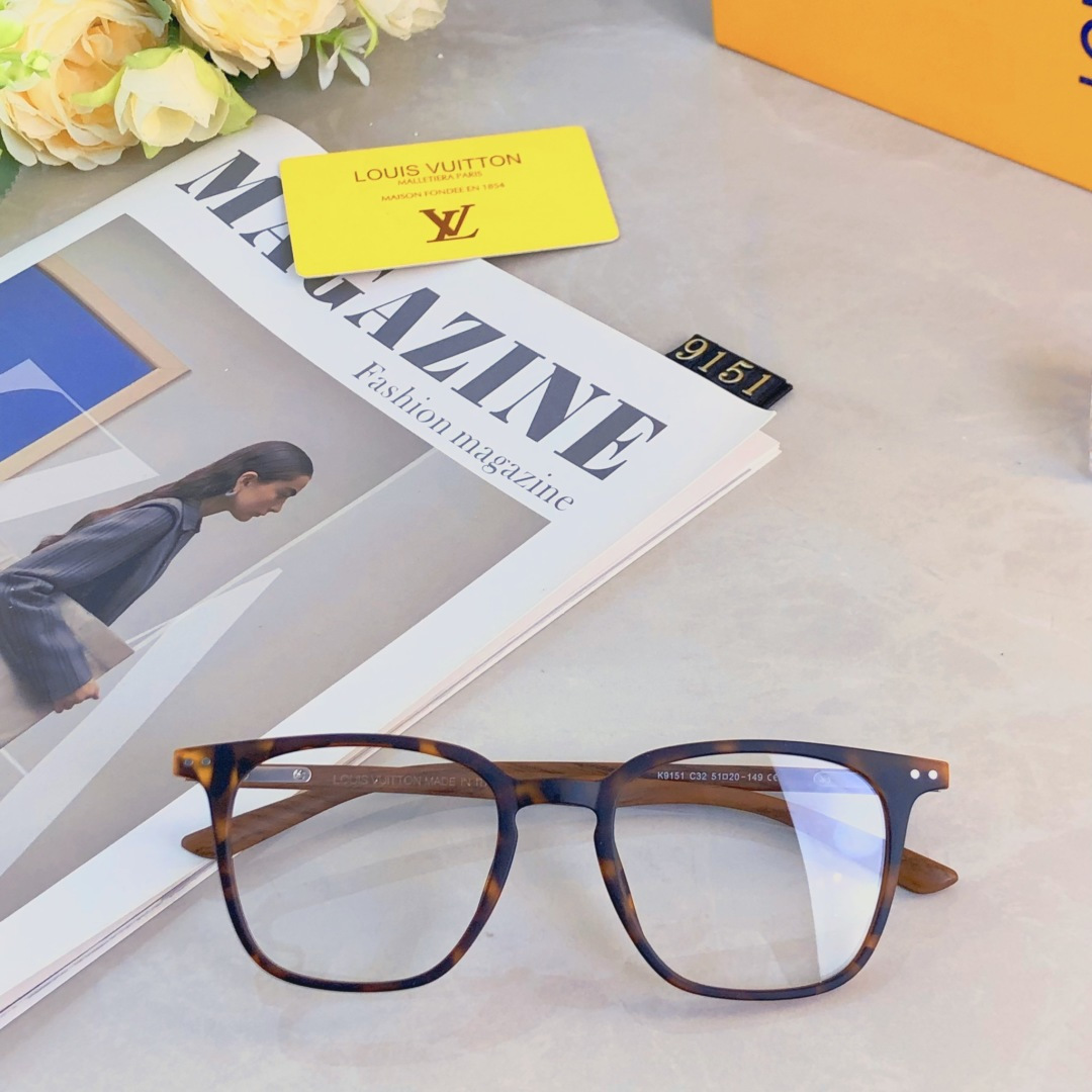 。。Louis vuitto*复古木纹眼镜框素颜防蓝光眼镜大框平光镜显脸小框架近视可配度数