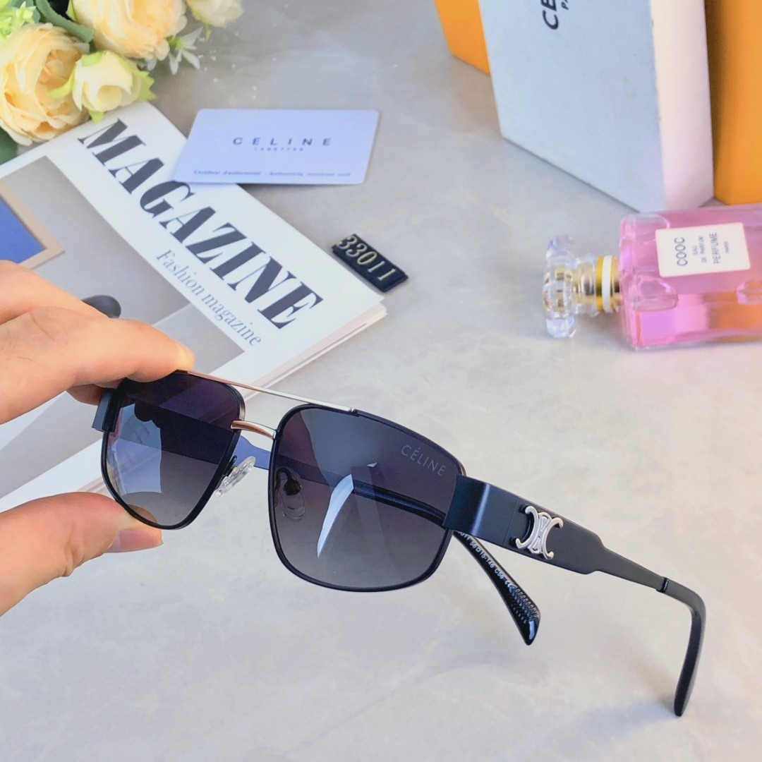 。。Celin*欧美爆款时尚个性蛤蟆太阳眼镜男墨镜女凯旋门大框显脸小防紫外线