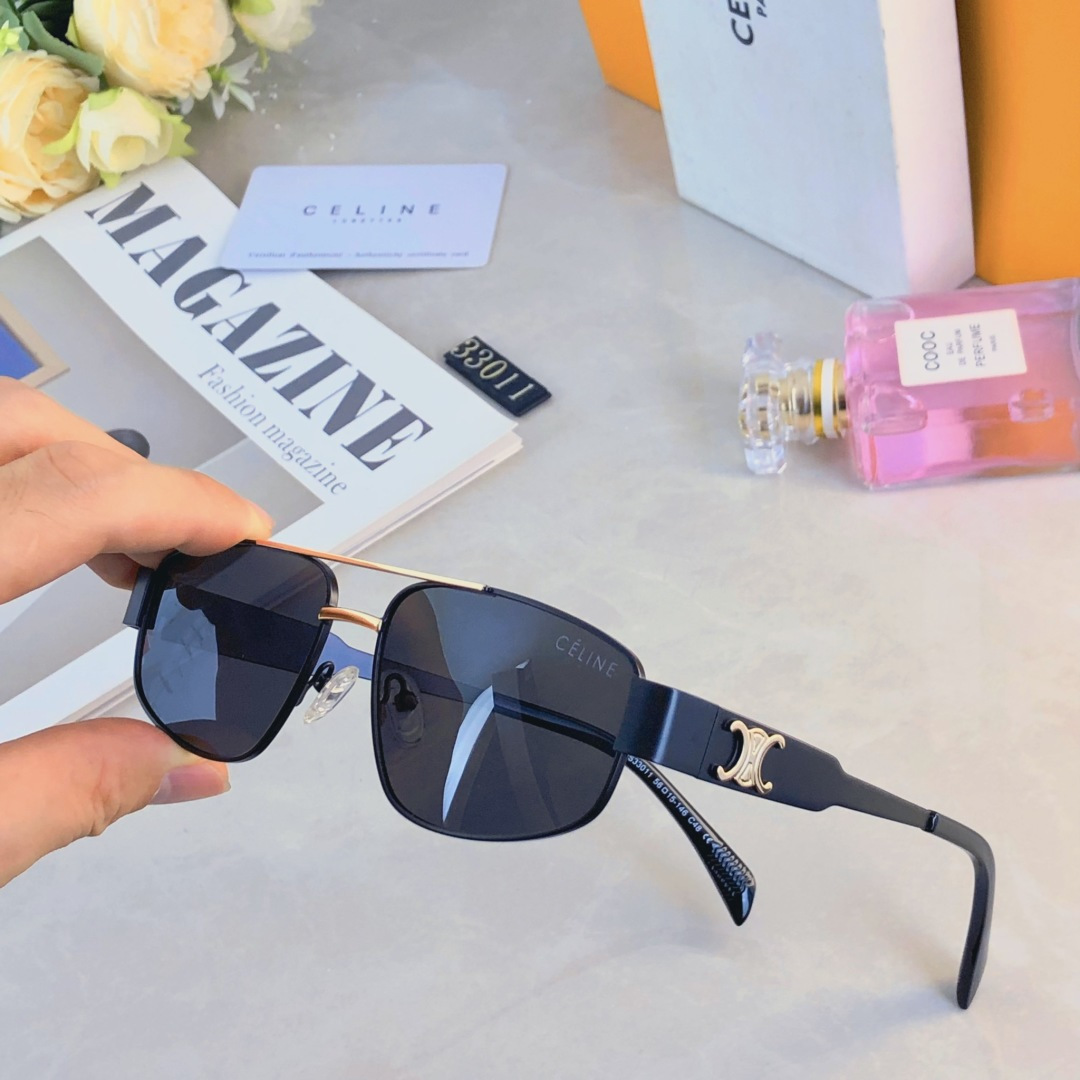 。。Celin*欧美爆款时尚个性蛤蟆太阳眼镜男墨镜女凯旋门大框显脸小防紫外线