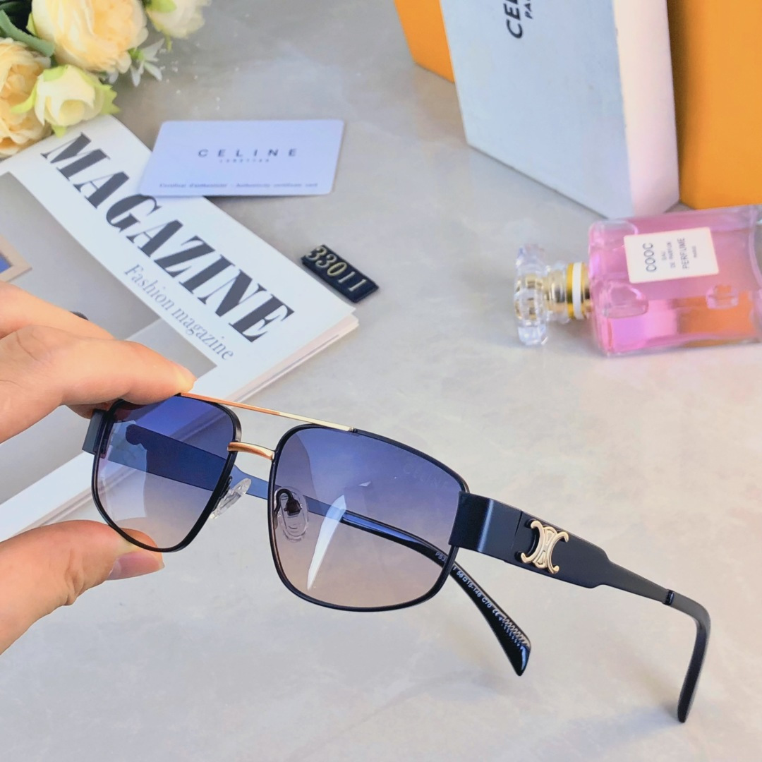 。。Celin*欧美爆款时尚个性蛤蟆太阳眼镜男墨镜女凯旋门大框显脸小防紫外线