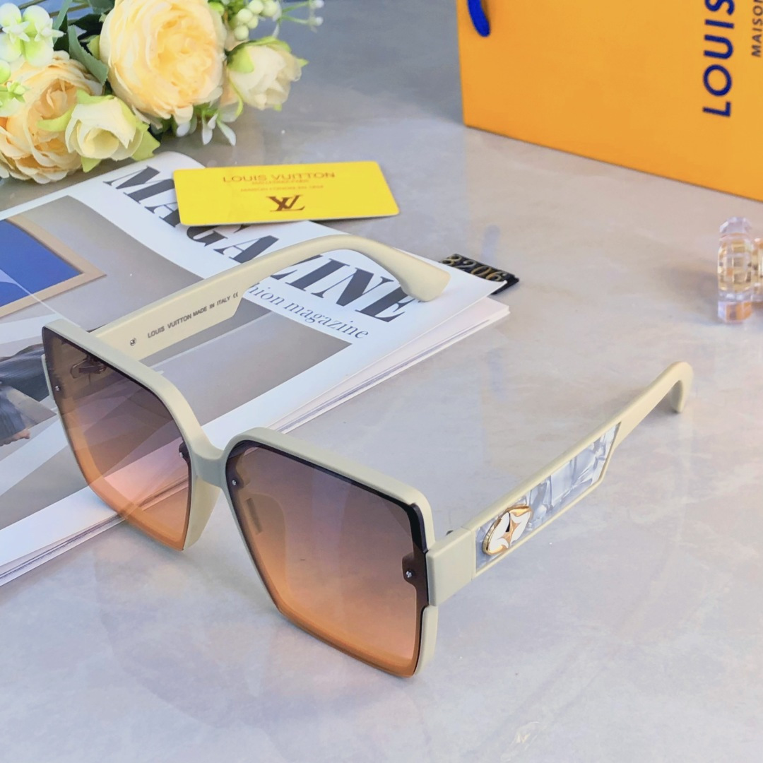 。。Louis vuitto*2025新款简约时尚太阳镜百搭潮流墨镜女精致风抖音同款
