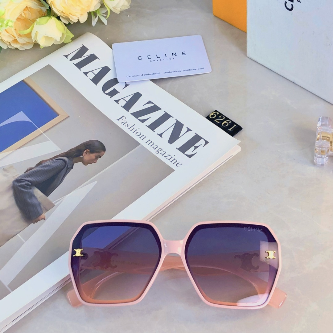 。。Celin*欧美方形大框高级感大脸墨镜女遮阳防晒凹造型户外防紫外线太阳镜