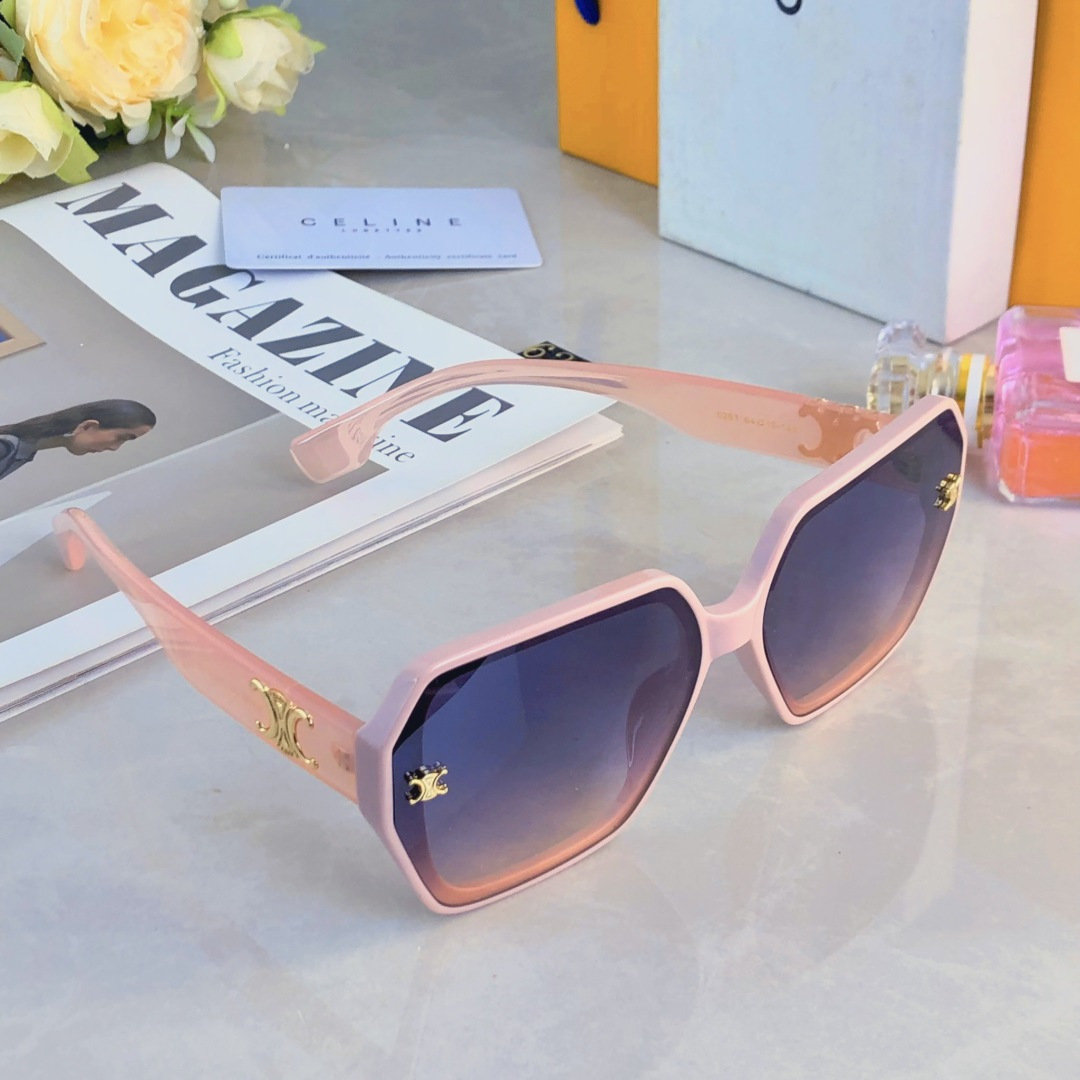 。。Celin*欧美方形大框高级感大脸墨镜女遮阳防晒凹造型户外防紫外线太阳镜