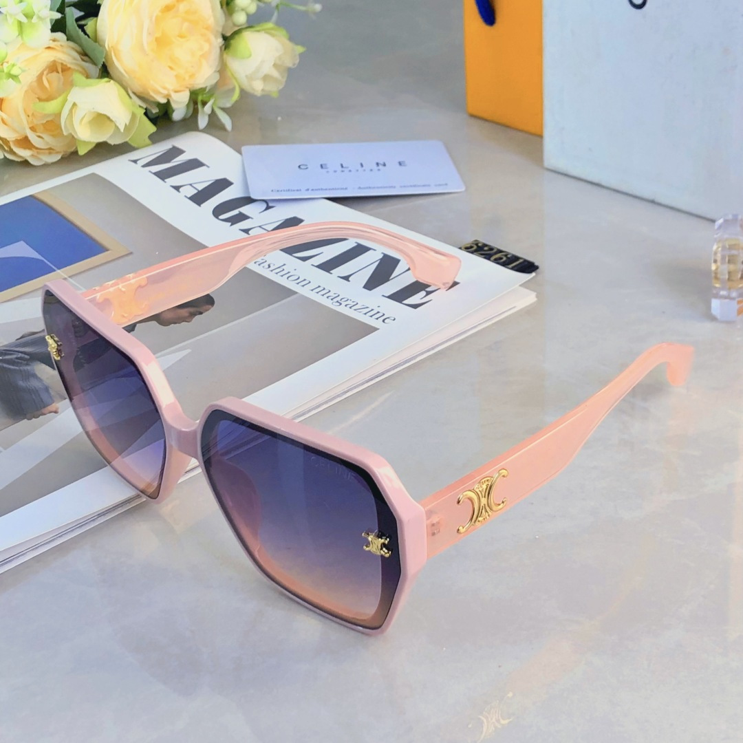 。。Celin*欧美方形大框高级感大脸墨镜女遮阳防晒凹造型户外防紫外线太阳镜