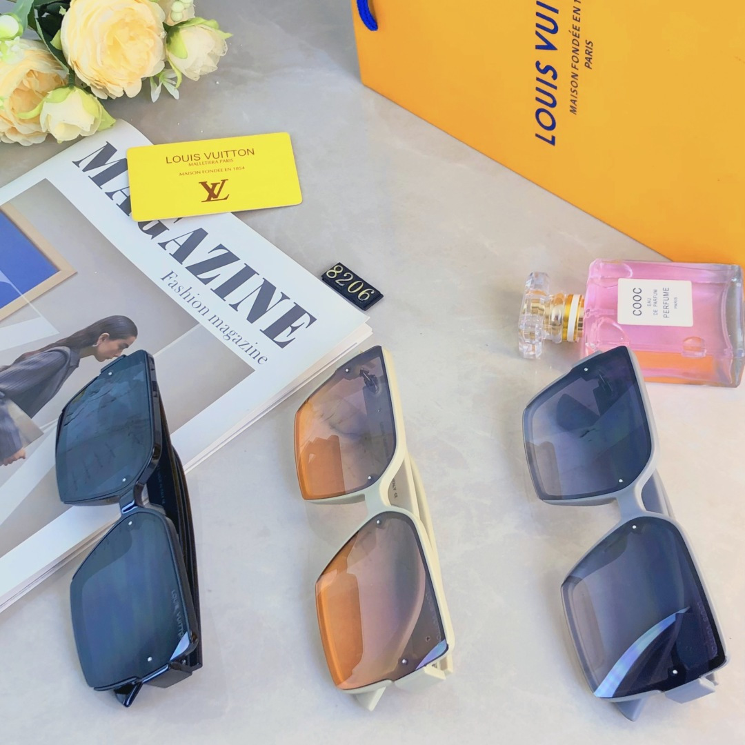 。。Louis vuitto*2025新款简约时尚太阳镜百搭潮流墨镜女精致风抖音同款