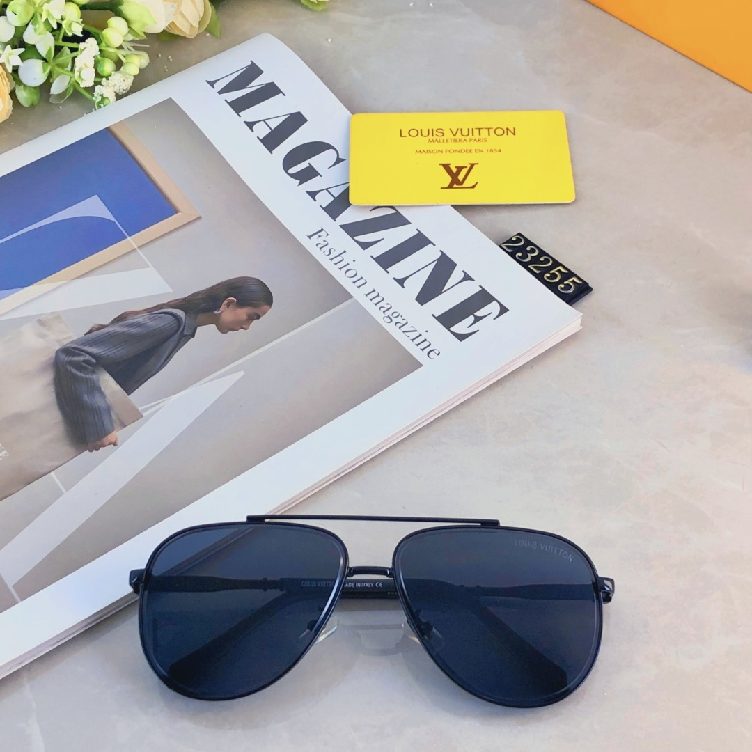 。。Louis vuitto*2025时尚新款蛤蟆墨镜复古素颜百搭男女太阳镜防紫外线眼镜