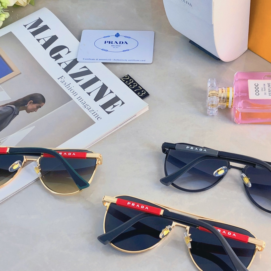 。。Prad*复古痞帅双梁蛤蟆墨镜高端风格UV400防晒防紫外线太阳镜