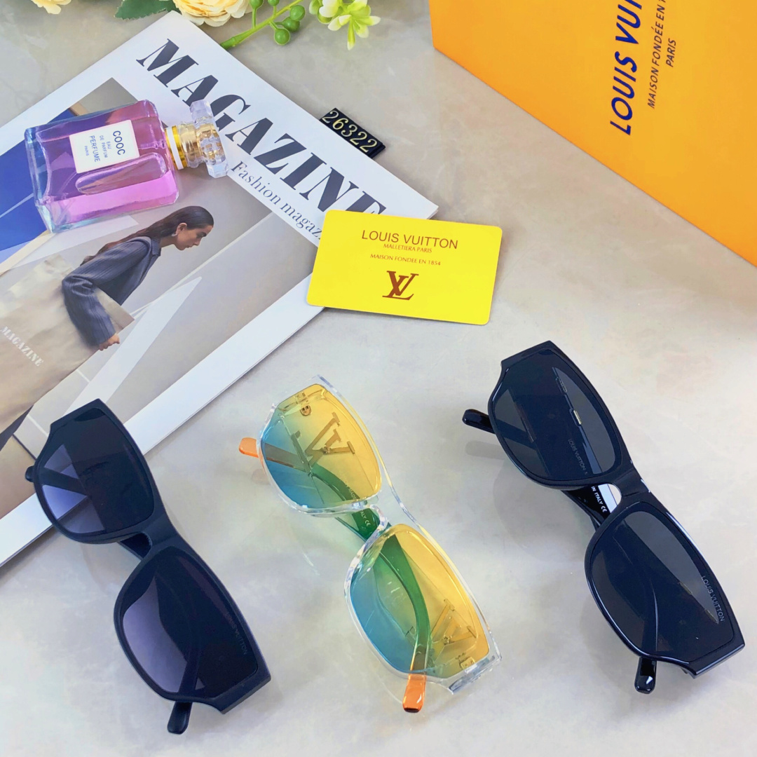 。。Louis vuitto*墨镜女高级感方形时尚复古韩版小框潮流时尚休闲设计太阳眼镜