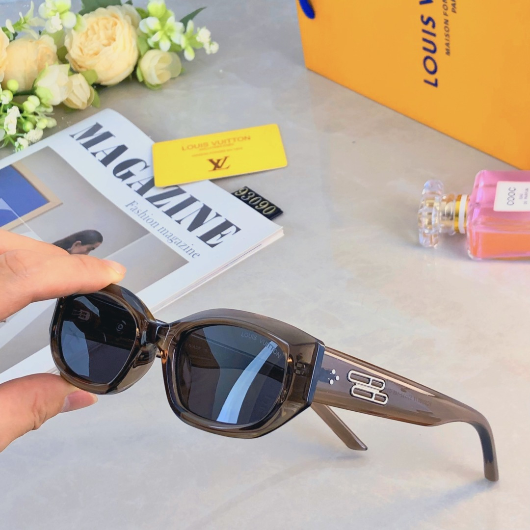 。。Louis vuitto*张凌赫同款墨镜椭圆猫眼小框高级感大脸太阳眼镜2025新款防晒