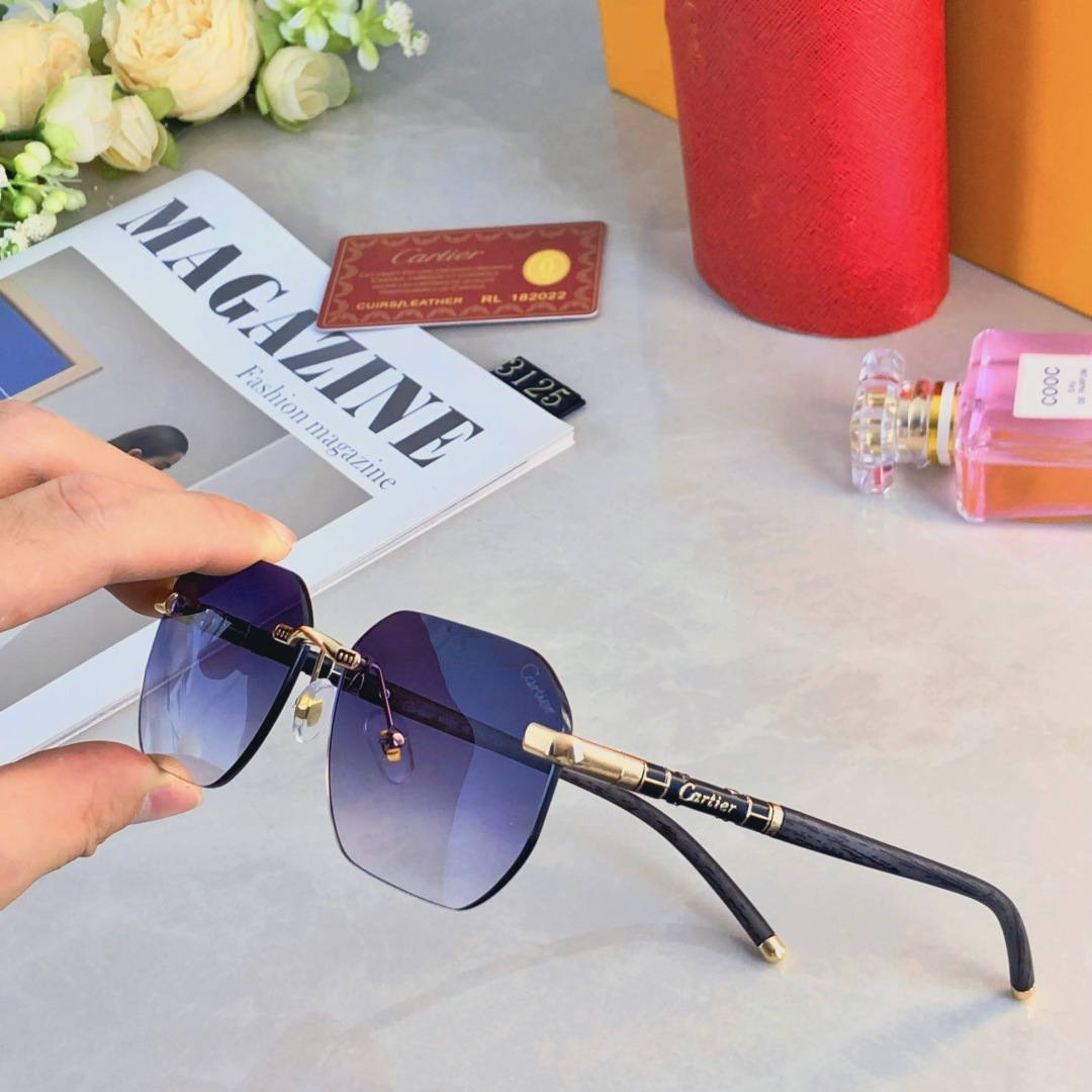 。。Cartie*新款时尚无边框设计高颜值太阳镜网红同款墨镜