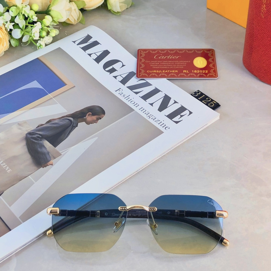 。。Cartie*新款时尚无边框设计高颜值太阳镜网红同款墨镜