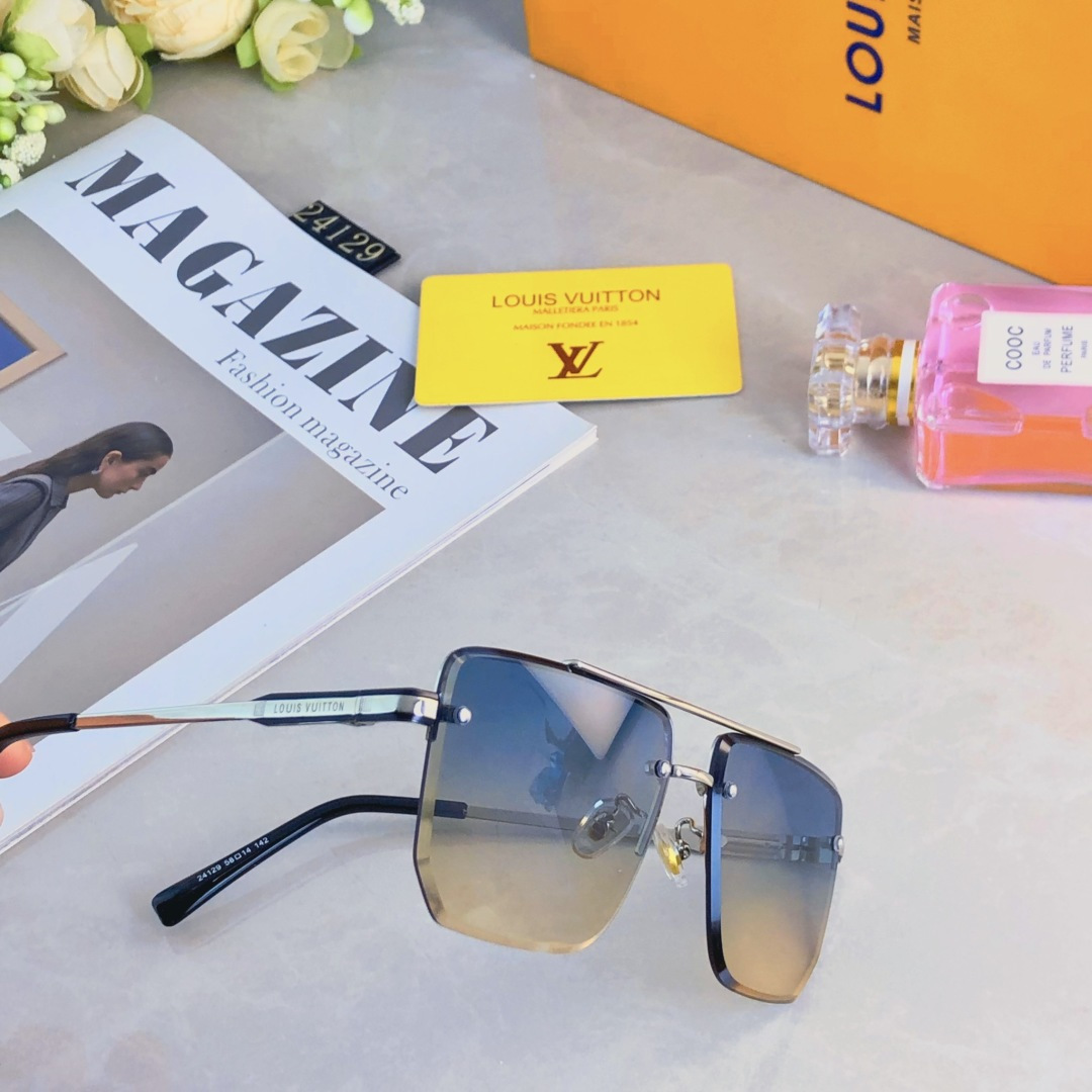 。。Louis vuitto*新款大框方形太阳眼镜高级感金属框墨镜欧美防紫外线潮