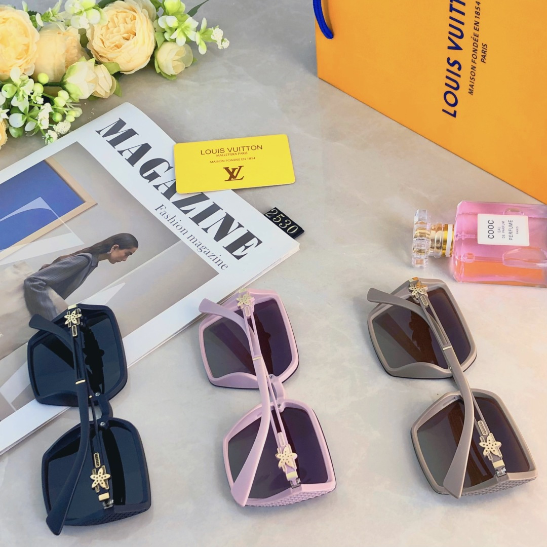 。。Louis vuitto*女士墨镜2025新款时尚百搭偏光太阳眼镜大脸显瘦防紫外线开车