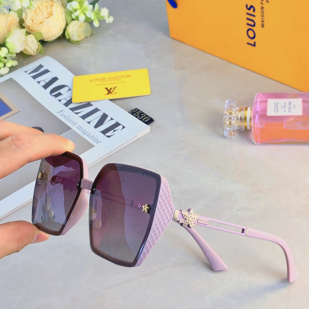 。。Louis vuitto*女士墨镜2025新款时尚百搭偏光太阳眼镜大脸显瘦防紫外线开车