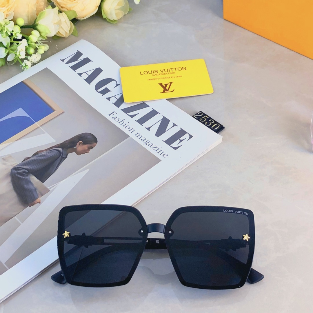 。。Louis vuitto*女士墨镜2025新款时尚百搭偏光太阳眼镜大脸显瘦防紫外线开车